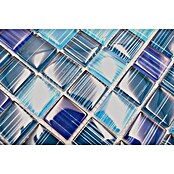 Mozaik pločica Quadrat Crystal XCM 8285  (32,7 x 30,2 cm, Plave boje, Sjaj) | BAUHAUS