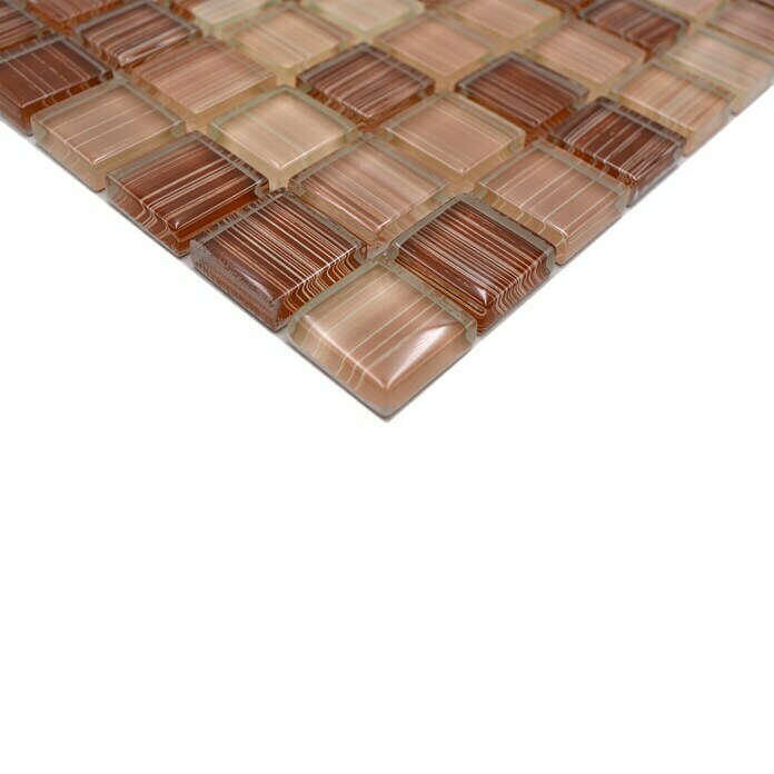 Mozaik pločica Quadrat Crystal XCM 8290  (32,7 x 30,2 cm, Bež boje, Sjaj) | BAUHAUS