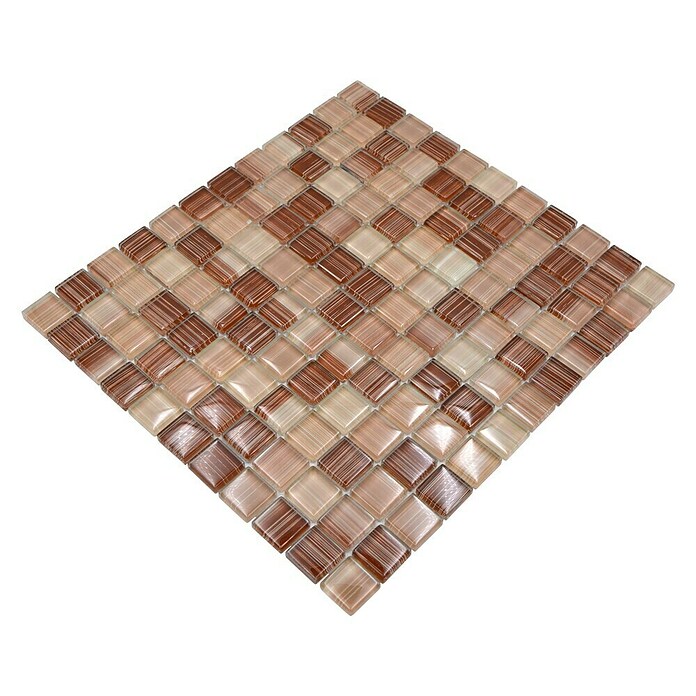 Mozaik pločica Quadrat Crystal XCM 8290  (32,7 x 30,2 cm, Bež boje, Sjaj) | BAUHAUS