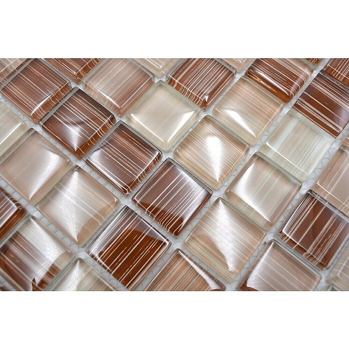 Mozaik pločica Quadrat Crystal XCM 8290  (32,7 x 30,2 cm, Bež boje, Sjaj) | BAUHAUS