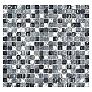 Mozaik pločica Quadrat Crystal Mix XCM M890 (30,5 x 32,2 cm, Sivo-srebrne boje, Sjaj)