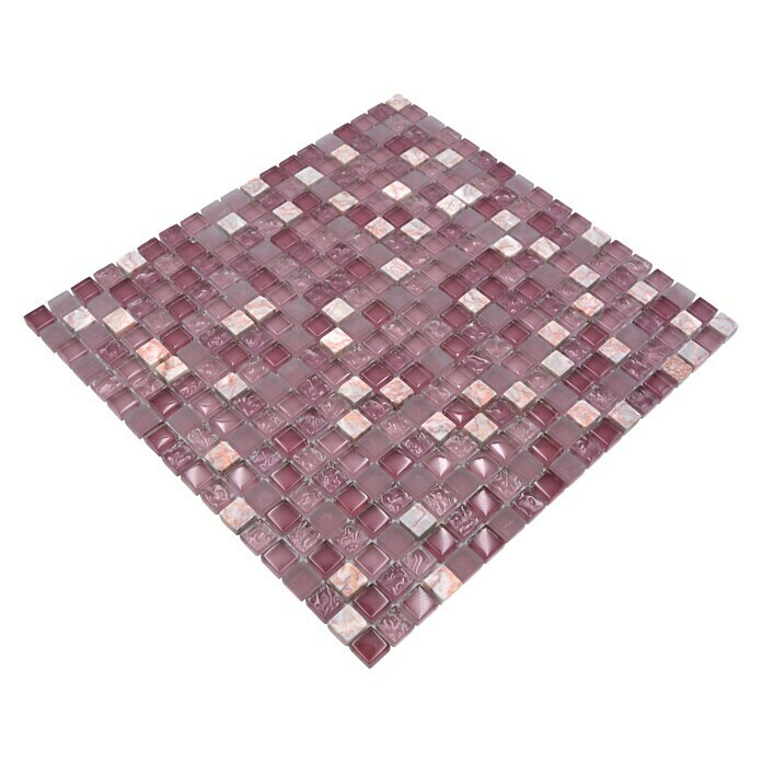 Mozaik pločica (32,2 x 30,5 cm, Rosa, Sjajno)
