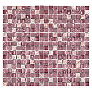 Mozaik pločica Quadrat Crystal Mix XCM M940 (30,5 x 32,2 cm, Roze boje, Sjaj)