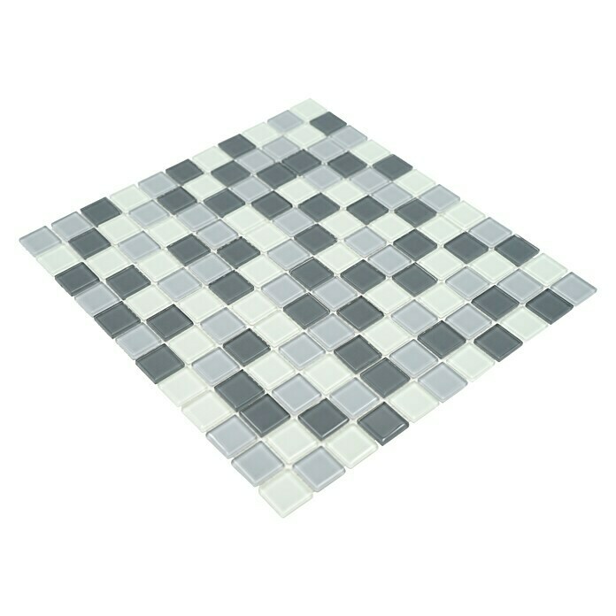 Mozaik pločica Quadrat Crystal Mix CM 4125  (32,7 x 30,2 cm, Sive boje, Sjaj) | BAUHAUS