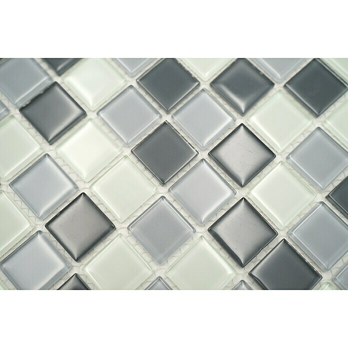 Mozaik pločica Quadrat Crystal Mix CM 4125  (32,7 x 30,2 cm, Sive boje, Sjaj) | BAUHAUS