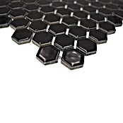 Mozaik pločica Hexagon Uni HX 060  (26 x 30 cm, Crne boje, Sjaj) | BAUHAUS