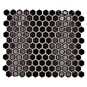 Mozaik pločica Hexagon Uni HX 060  (26 x 30 cm, Crne boje, Sjaj) | BAUHAUS
