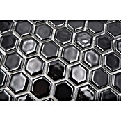 Mozaik pločica Hexagon Uni HX 060  (26 x 30 cm, Crne boje, Sjaj) | BAUHAUS