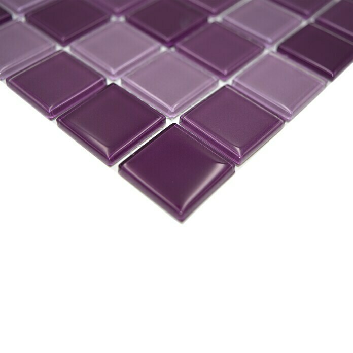 Mozaik pločica Quadrat Crystal Mix CM 4888  (32,7 x 30,2 cm, Lila, Sjaj) | BAUHAUS