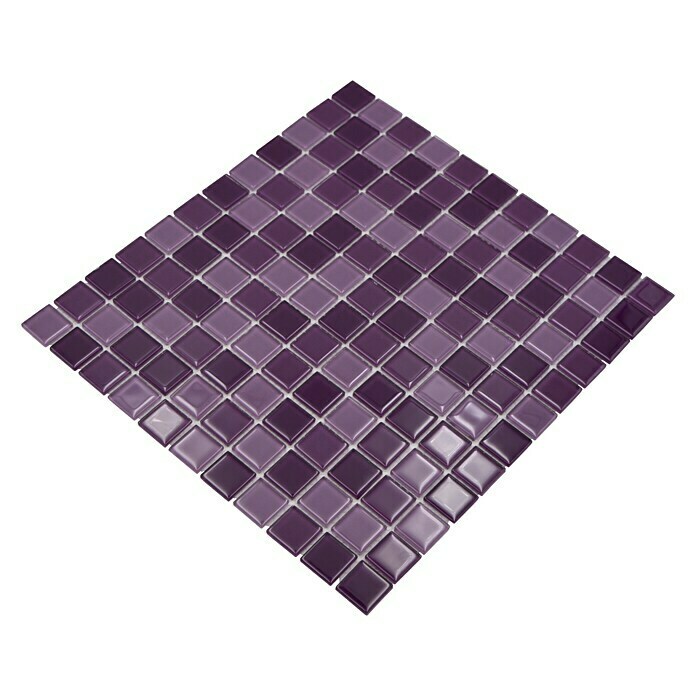 Mozaik pločica Quadrat Crystal Mix CM 4888  (32,7 x 30,2 cm, Lila, Sjaj) | BAUHAUS