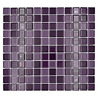Mozaik pločica Quadrat Crystal Mix CM 4888 (32,7 x 30,2 cm, Lila, Sjaj)