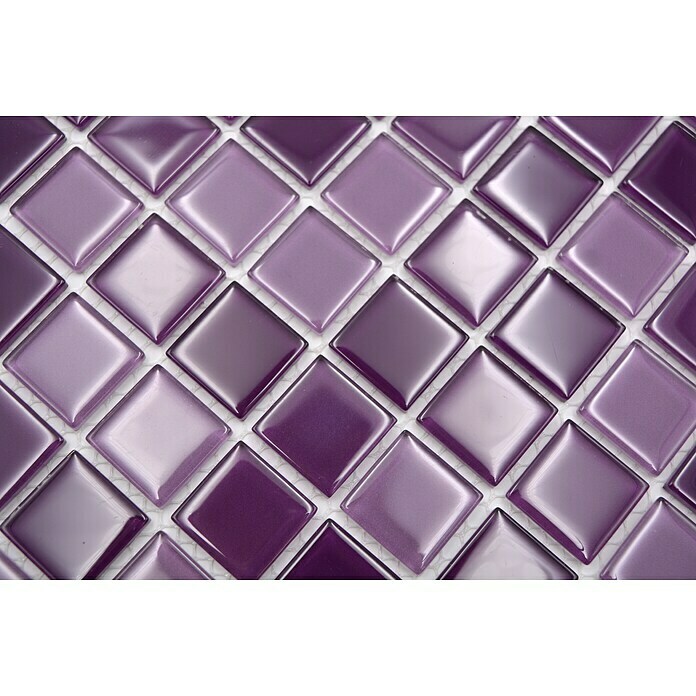 Mozaik pločica Quadrat Crystal Mix CM 4888  (32,7 x 30,2 cm, Lila, Sjaj) | BAUHAUS