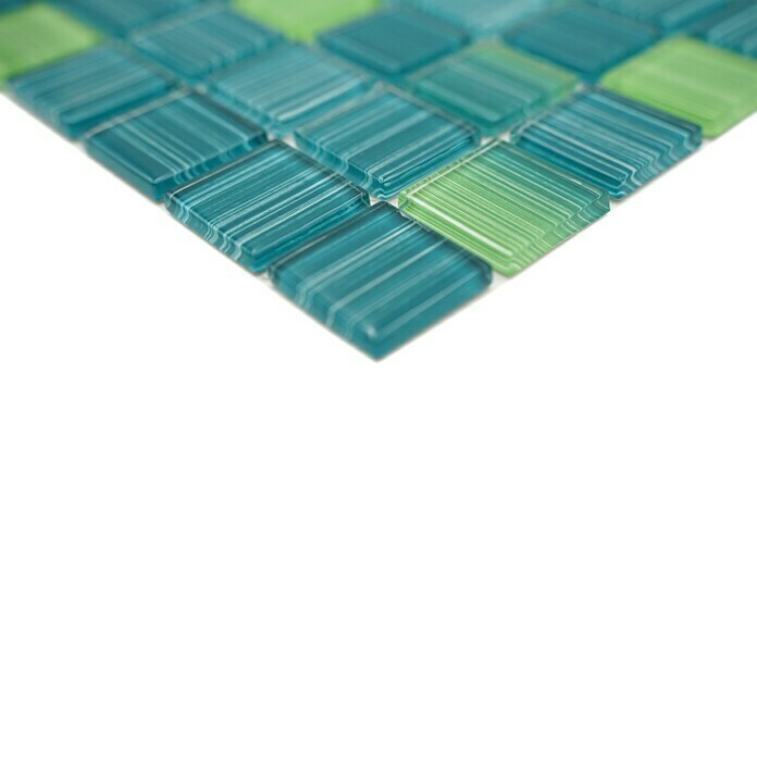 Mozaik pločica Quadrat Crystal CM 4250  (32,7 x 30,2 cm, Zelene boje, Sjaj) | BAUHAUS