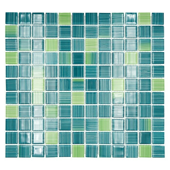 Mozaik pločica Quadrat Crystal CM 4250  (32,7 x 30,2 cm, Zelene boje, Sjaj) | BAUHAUS