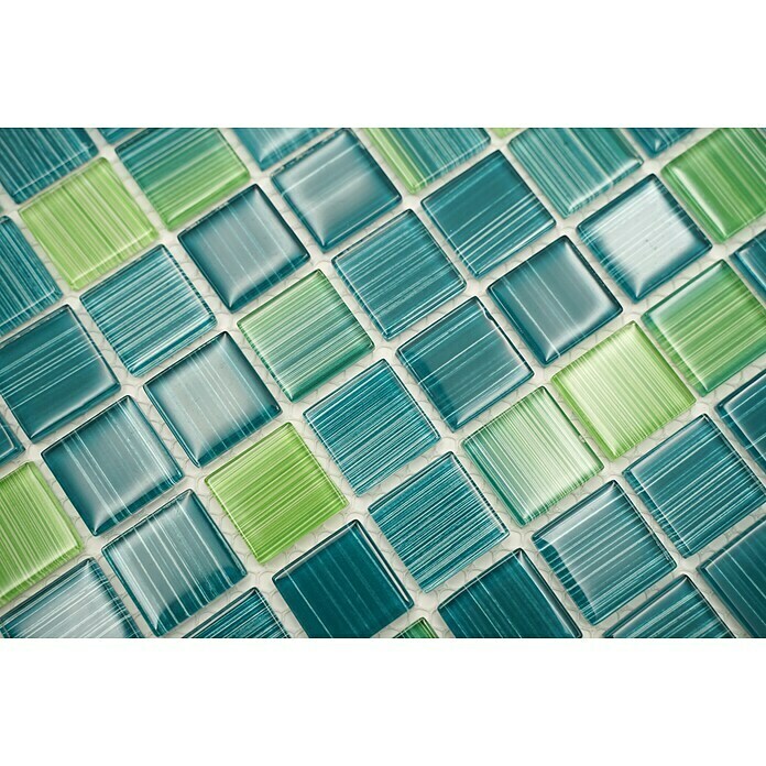 Mozaik pločica Quadrat Crystal CM 4250  (32,7 x 30,2 cm, Zelene boje, Sjaj) | BAUHAUS
