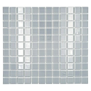 Mozaïektegel vierkant glas Uni CM 4021 (32,7 x 30,2 cm, Lichtgrijs, Glanzend)