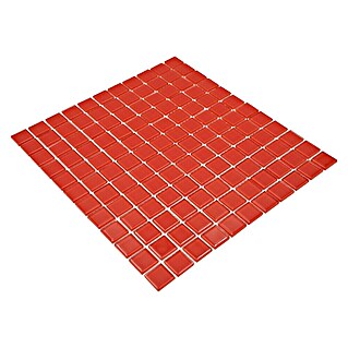 Mozaik pločica Quadrat Crystal Uni CM 4060 (32,7 x 30,2 cm, Crvene boje, Sjaj)