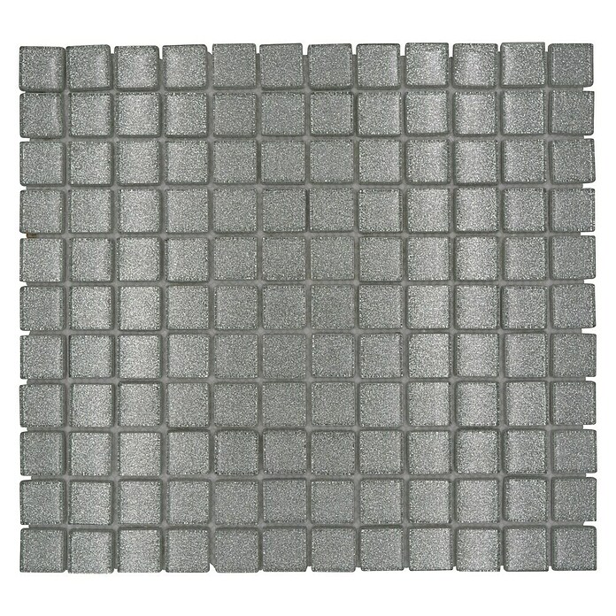 Mozaïektegel (32,7 x 30,2 cm, Zilver, Glanzend)