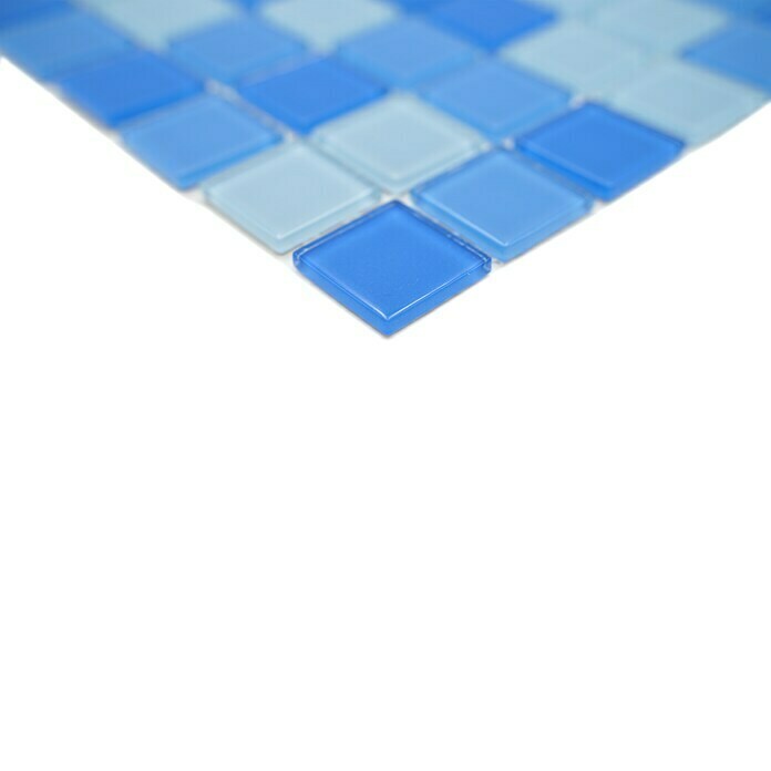 Mozaïektegel (32,7 x 30,2 cm, Lichtblauw, Glanzend)