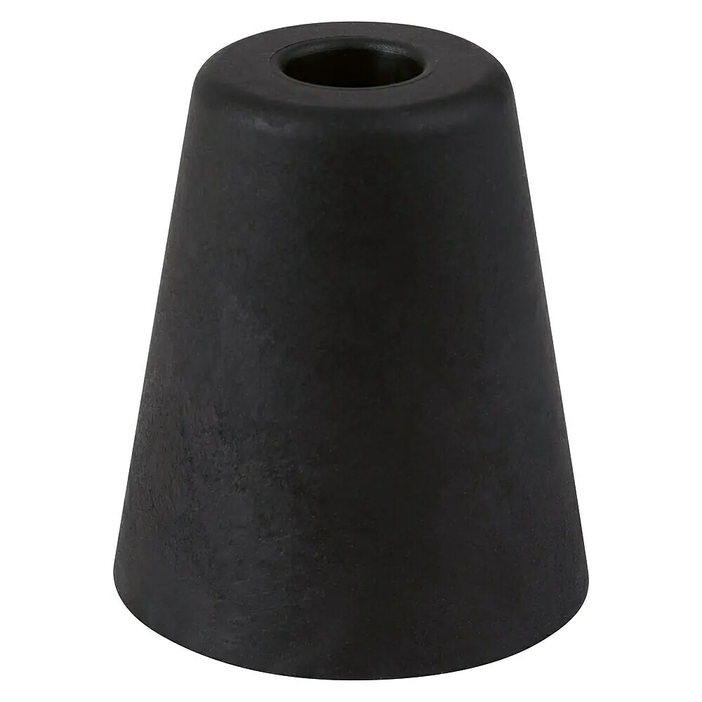 Butée De Porte Lourd HRB En Acier Inoxydable Noir 1,1kg - Protection Caoutchouc Antidérapante - Design Moderne