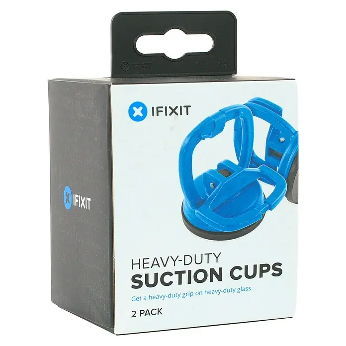 iFixit Saugnapf - Durchmesser: 5,7 cm, Blau, 2 Stk. - Eine Packung iFixit Hochleistungs-Saugheber mit zwei Saugnäpfen zum Anheben schwerer Gegenstände wie Glas.