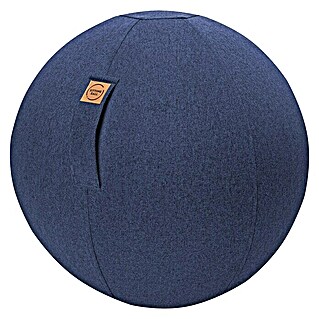 Sitting Ball Gymnastikball Felt (Blau, Durchmesser: 65 cm, Material Bezug: 100 % Polyester)