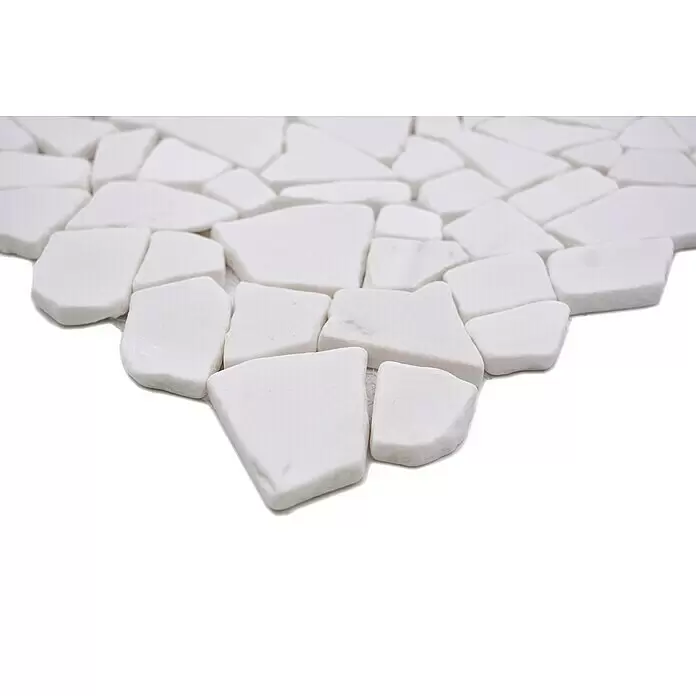 Mosaikfliese Uni CIOT 206 - 31,5 x 31,5 cm, Weiß, Matt - Detailaufnahme