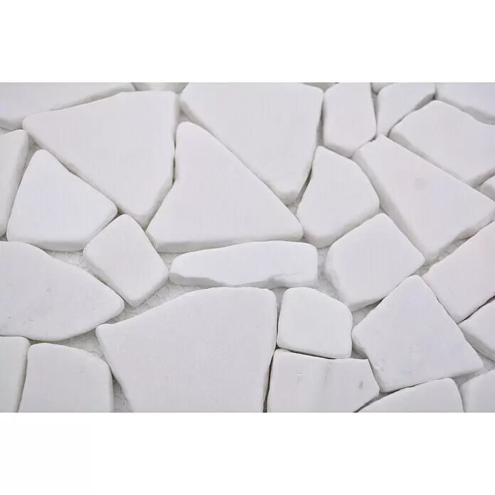 Mosaikfliese Uni CIOT 206 - 31,5 x 31,5 cm, Weiß, Matt - Detailaufnahme