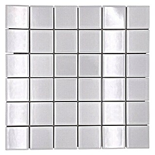 Mosaikfliese Quadrat Uni CD 102 (29,8 x 29,8 cm, Weiß, Glänzend)