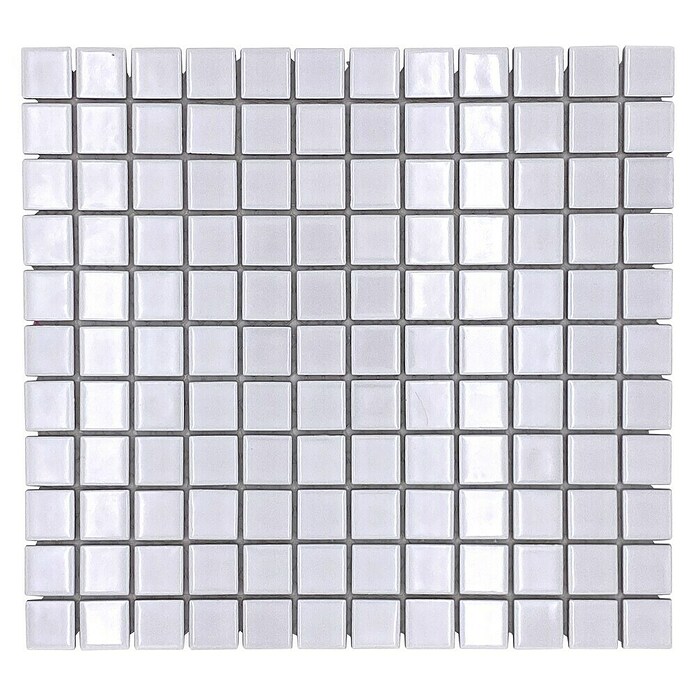 Produktbild von Retro Mosaik Weiß Glänzend Fliese Keramikmosaik 3D Würfel 13OV-0101