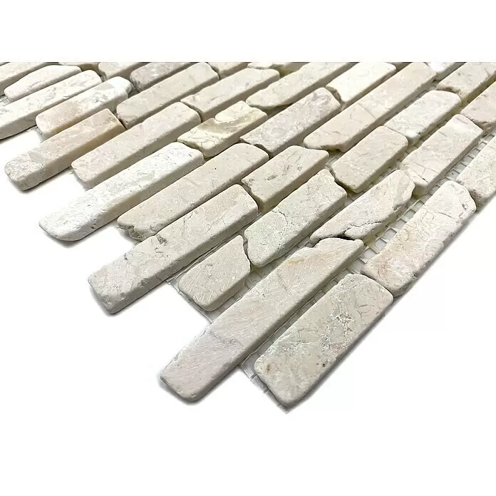 Mosaikfliese MOS BRICK 105 - 30,5 x 30,5 cm, Beige, Matt - Detailaufnahme