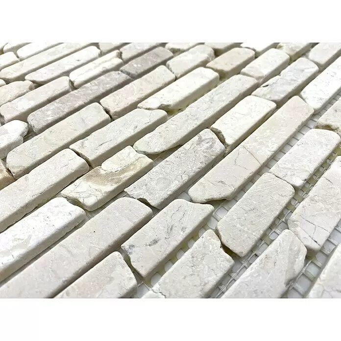 Mosaikfliese MOS BRICK 105 - 30,5 x 30,5 cm, Beige, Matt - Detailaufnahme