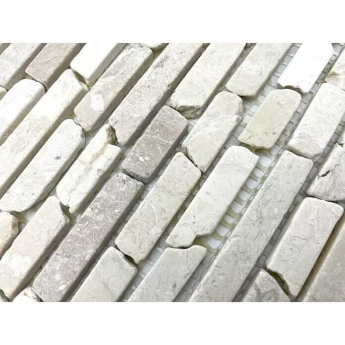 Mosaikfliese MOS BRICK 105 - 30,5 x 30,5 cm, Beige, Matt - Detailaufnahme