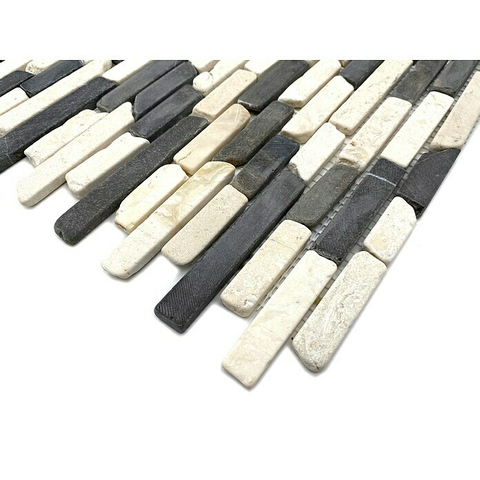 Mozaik pločica MOS BRICK 115  (30,5 x 30,5 cm, Crno-bijele boje, Mat) | BAUHAUS