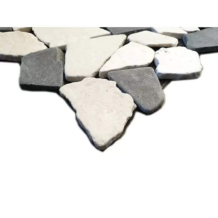Mosaikfliese Mix CIOT 30/110 - 30,5 x 30,5 cm, Weiß/Schwarz, Matt - Detailaufnahme