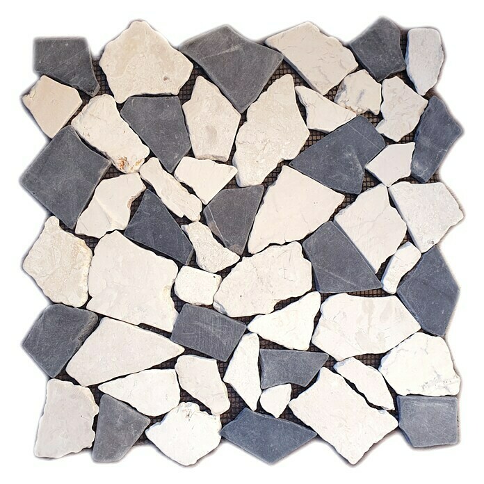 Mosaikfliese Mix CIOT 30/110 (30,5 x 30,5 cm, Weiß/Schwarz, Matt)