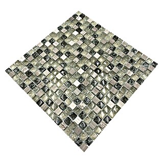 Mozaik pločica Quadrat Crystal Mix XIC 1052 (30,5 x 30,5 cm, Sive boje, Sjaj)