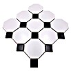 Mosaikfliese OCTA G 948N (30 x 30 cm, Weiß/Schwarz, Matt) | BAUHAUS