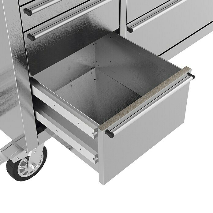 Güde Werkstattwagen GW 10 INOX (L x B x H: 493 x 1.435 x 905 mm, Anzahl Schubladen: 10 Stk., Silber) | BAUHAUS