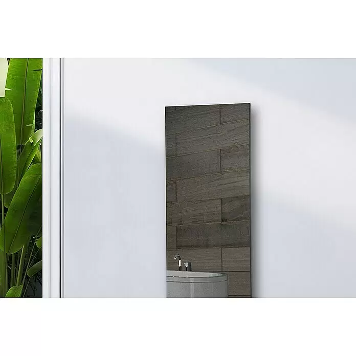 Szagato Designheizkörper Montevideo - B x H: 470 x 1.200 mm, Wärmeleistung bei Vorlauftemperatur von 75 °C (D: 50): 799 W, Silber, Ohne Handtuchhalter - Stimmungsaufnahme