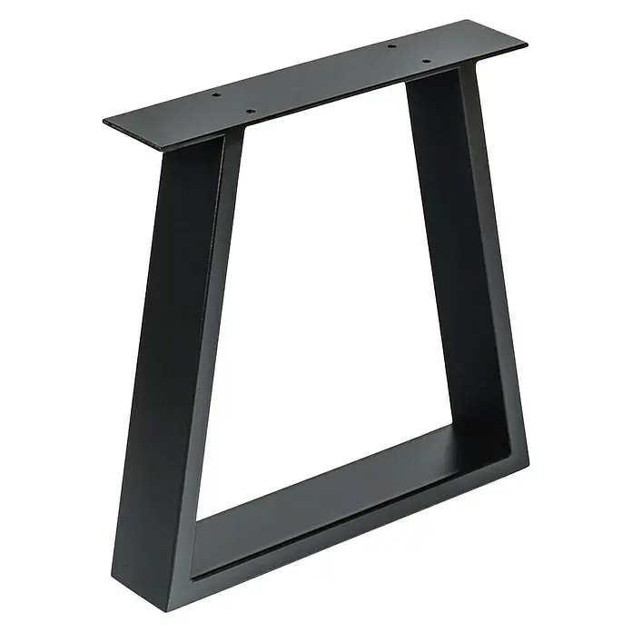 Tischgestell Strong - L x B x H: 8 x 38 x 38,2 cm, Traglast: 250 kg, Stahl - Schwarzes Tischbein aus Metall mit Montageplatte. Ideal für DIY-Möbelprojekte und moderne Designs.