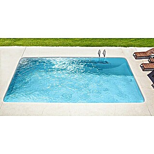 myPool Premium Bausatz-Pool (L x B x H: 800 x 400 x 150 cm, 45.000 l, Weiß/Sand, Ecktreppe links)