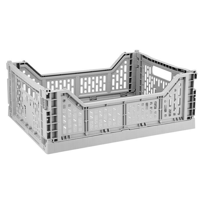 Sunware Klappbox BasicL x B x H: 400 x 300 x 145 mm, Grau, Fassungsvermögen: 15 l Diagonal View