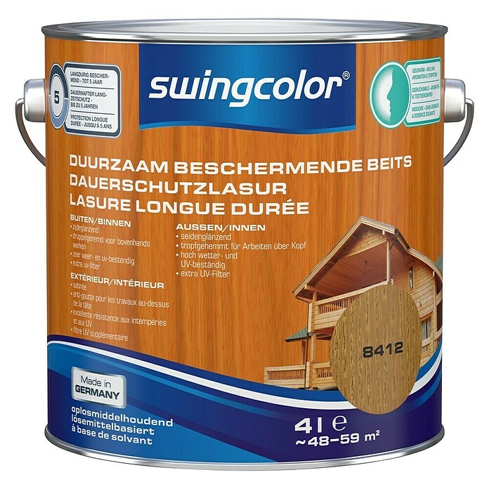 swingcolor Houtbeits Duurzaam Beschermend (Teak, 4 l, Zijdeglans) | BAUHAUS