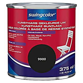 swingcolor Gekleurde kunstharslak (Zwart, 375 ml, Hoogglans)