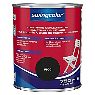 swingcolor Gekleurde kunstharslak (Zwart, 750 ml, Hoogglans)