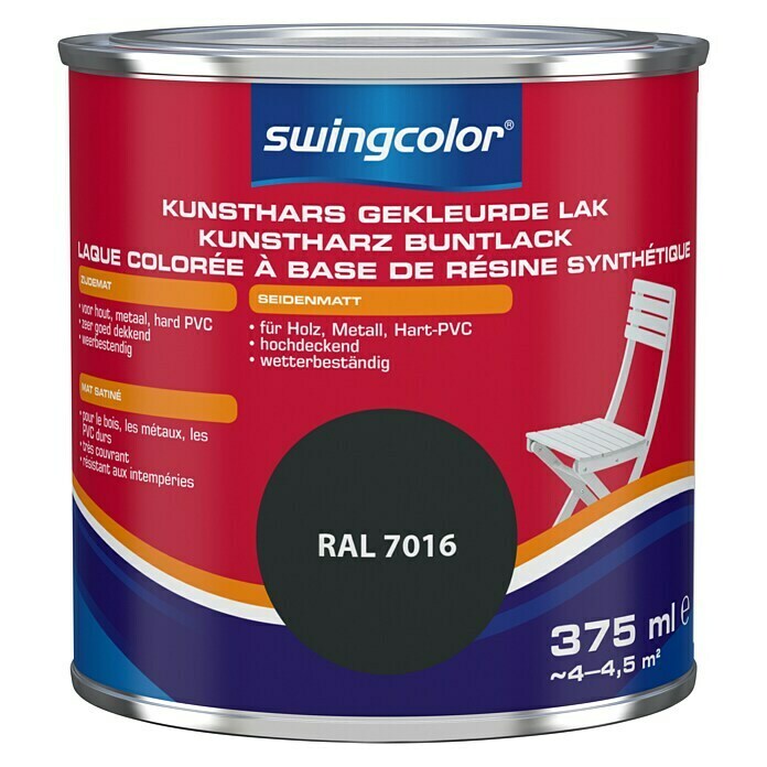 Swingcolor laque colorée résine synthétique Ral 7016 gris anthracite