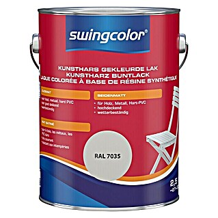 swingcolor Gekleurde kunstharslak (Lichtgrijs, 2,5 l, Zijdemat)