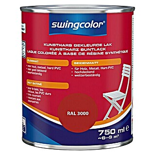 swingcolor Gekleurde kunstharslak (Vuurrood, 750 ml, Zijdemat)