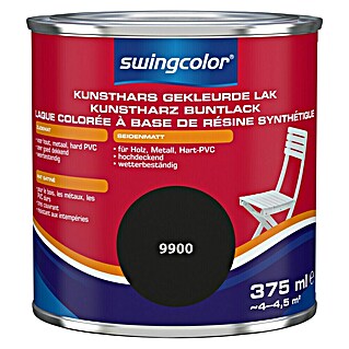 swingcolor Kleurlak (Zwart, Zijdemat, 375 ml)